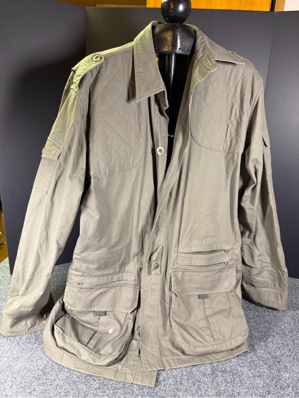 Vtg Cabela's Safari Multi Pocket Field Jacket Cotton Canvas Sz XL Tall